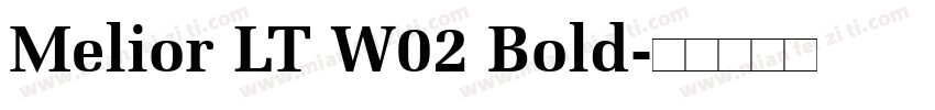 Melior LT W02 Bold字体转换